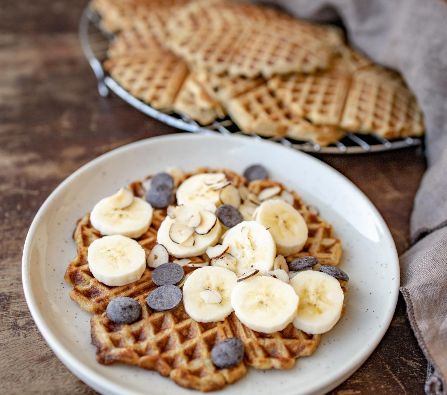 Bananvafler - Opskrift På Sunde Vafler Med Havregryn - Mummum.dk