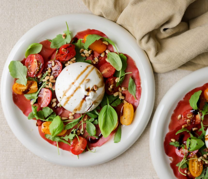 Bresaola med burrata og balsamico