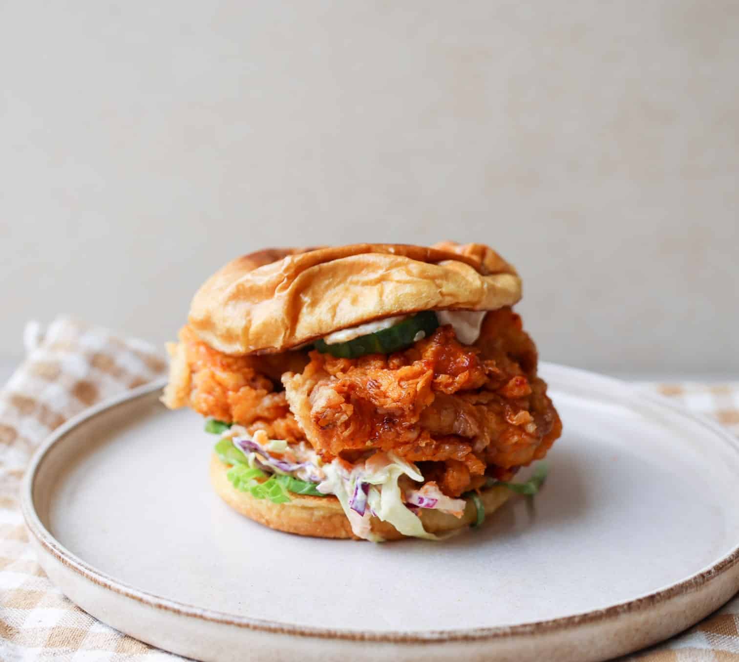 Korean fried chicken burger